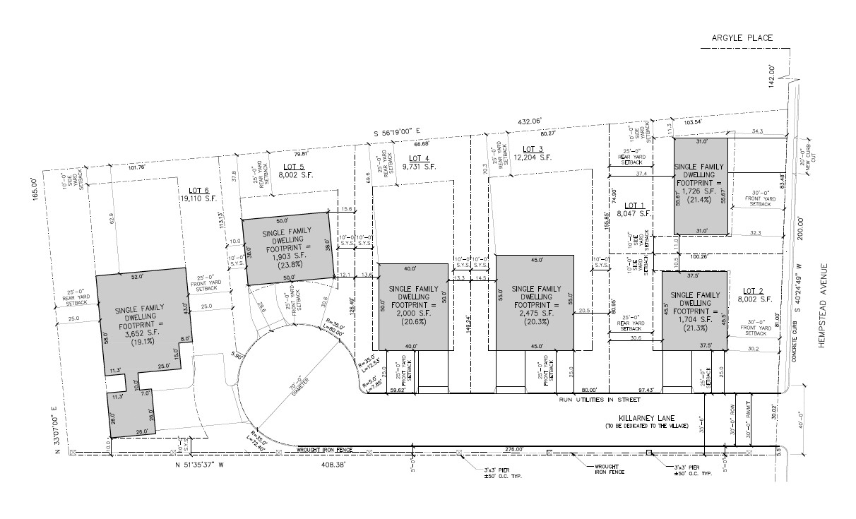 A new six-home site plan for 220 Hempstead Ave. was rejected by the village's building department last month. The Rockville Centre Board of Appeals is in the midst of deciding whether the case can move forward and be heard by the planning board.