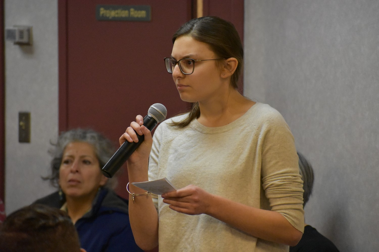 Oceanside High School senior Rachel Finkelstein advocated for a teacher-mentoring program, which was cut at her school.