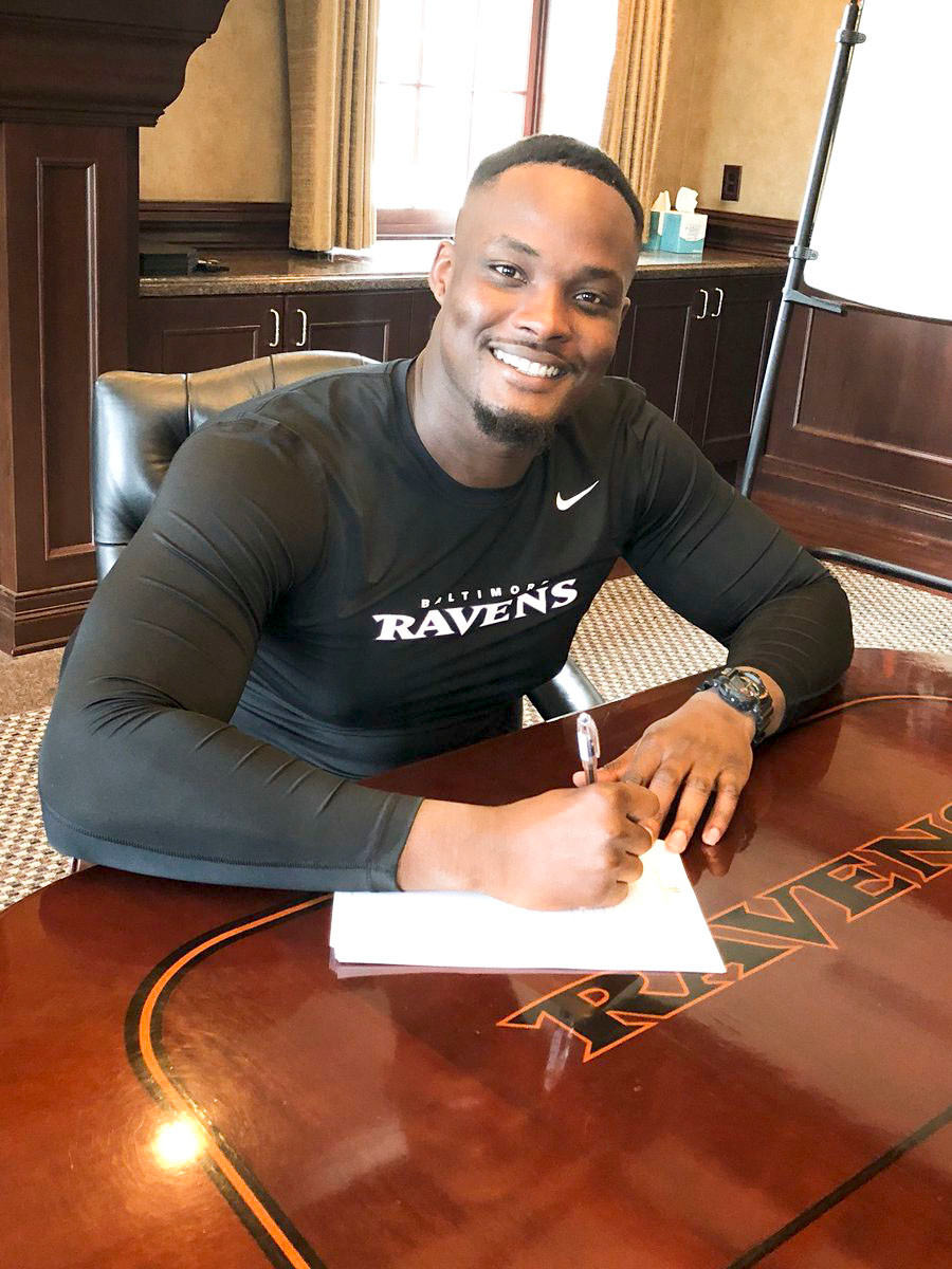 Senat officially signed with the Baltimore Ravens on May 5. He called the moment a “culmination of these years of hard work.”