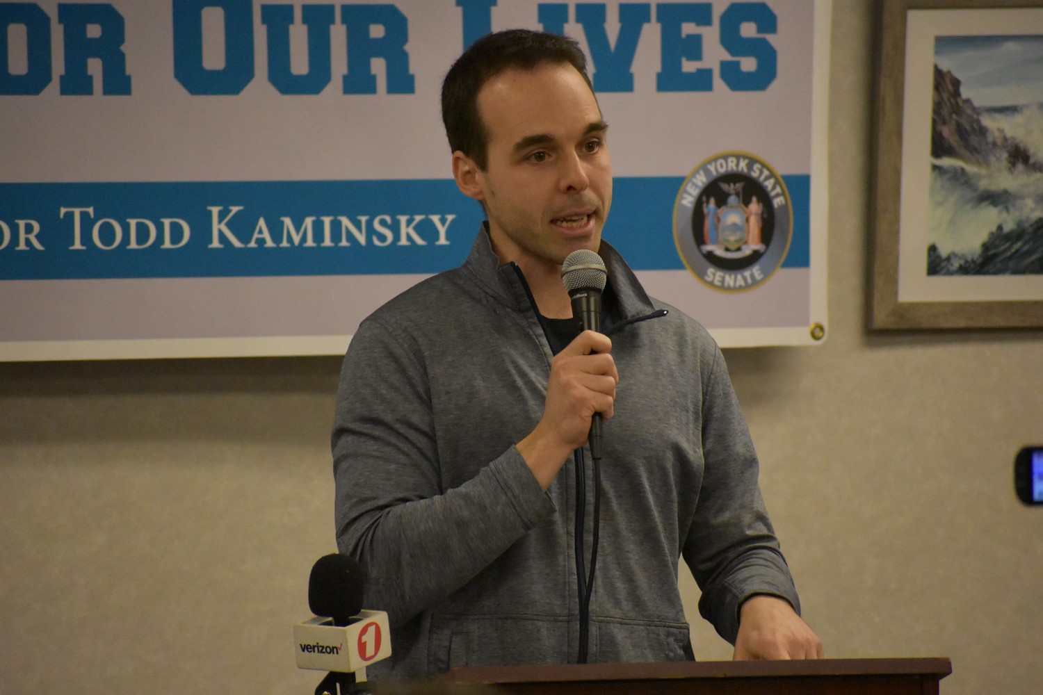 Robert Gaafar, a Rockville Centre resident who escaped the mass shooting in Las Vegas last October, told his story at a forum about gun violence at the Rockville Centre Public Library in April.