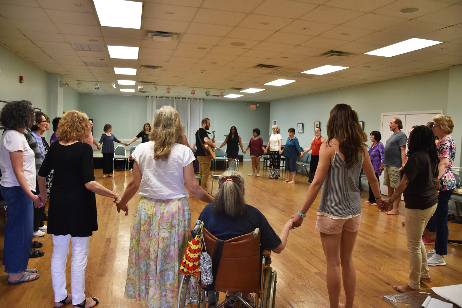 About 50 people turned out for the Baha’i Center’s first ever Dances of Universal Peace on June 9.