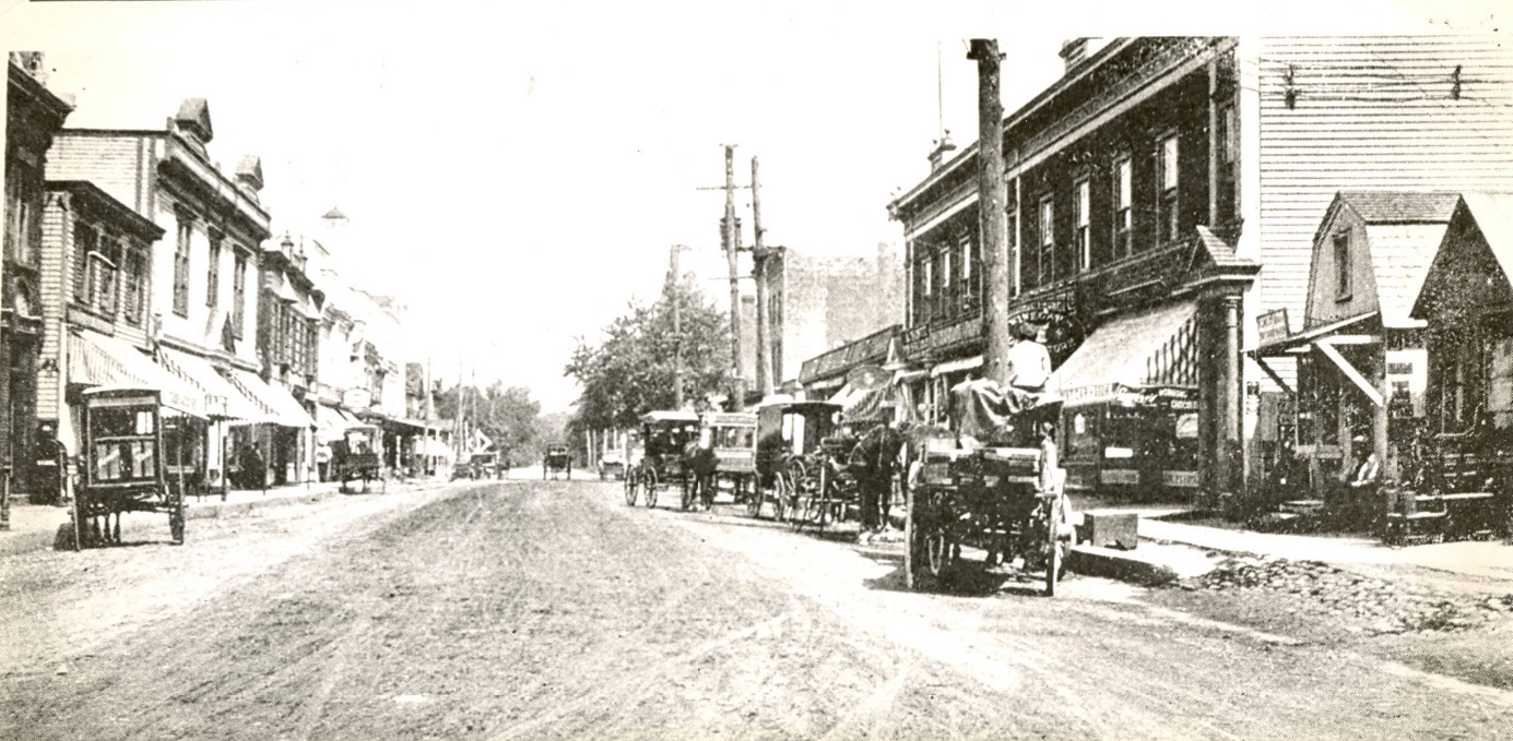Looking north on Village Avenue, this photo was taken in 1889, four years before incorporation.