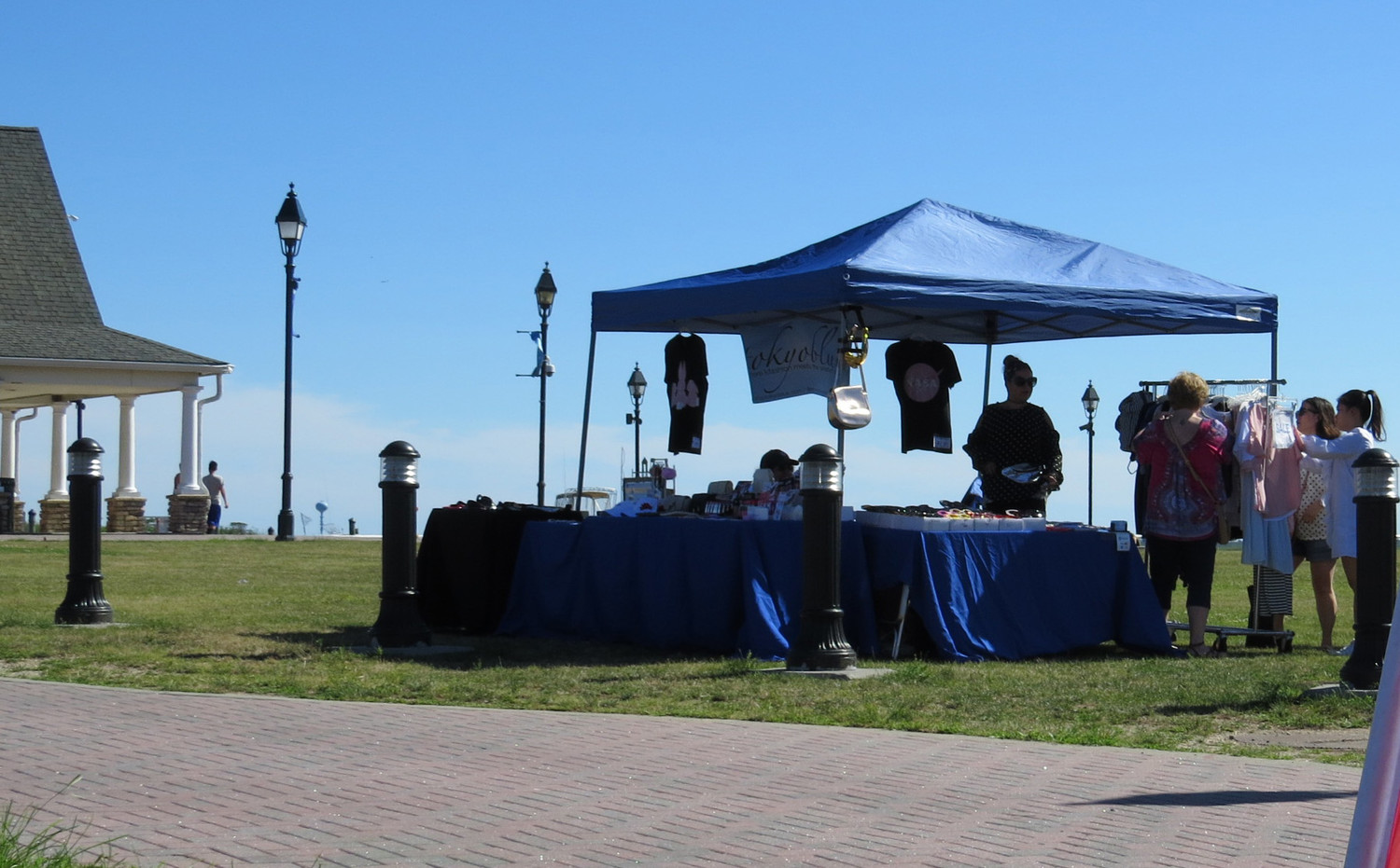 Vendors welcomed vistors from Long Island during the Sea Breeze Park Expo in Freeport.