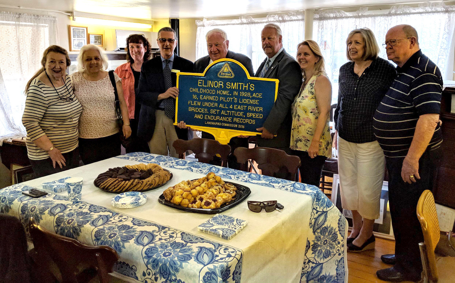 The Freeport Historical Society held a ceremony to honor Elinor Smith for her contributions to aviation on July 20, and welcomed Smith’s family, along with elected officials from the village, county and state.