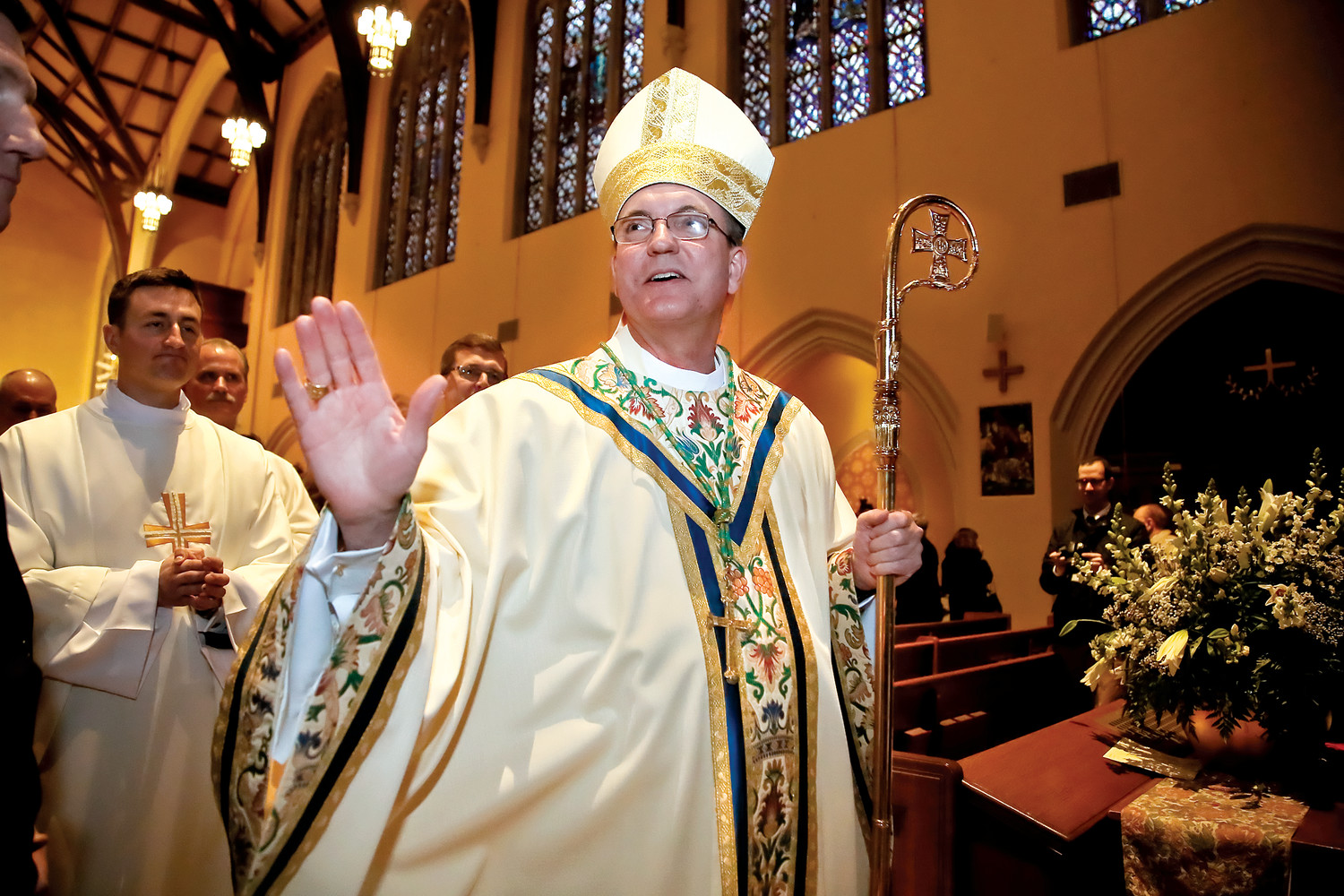 Bishop John O. Barres, installed as the leader of the Diocese of Rockville Centre last year, was named in a report detailing the alleged cover-up of clergy sexual abuse in Pennsylvania. He was bishop of the Diocese of Allentown from 2009 to 2016.