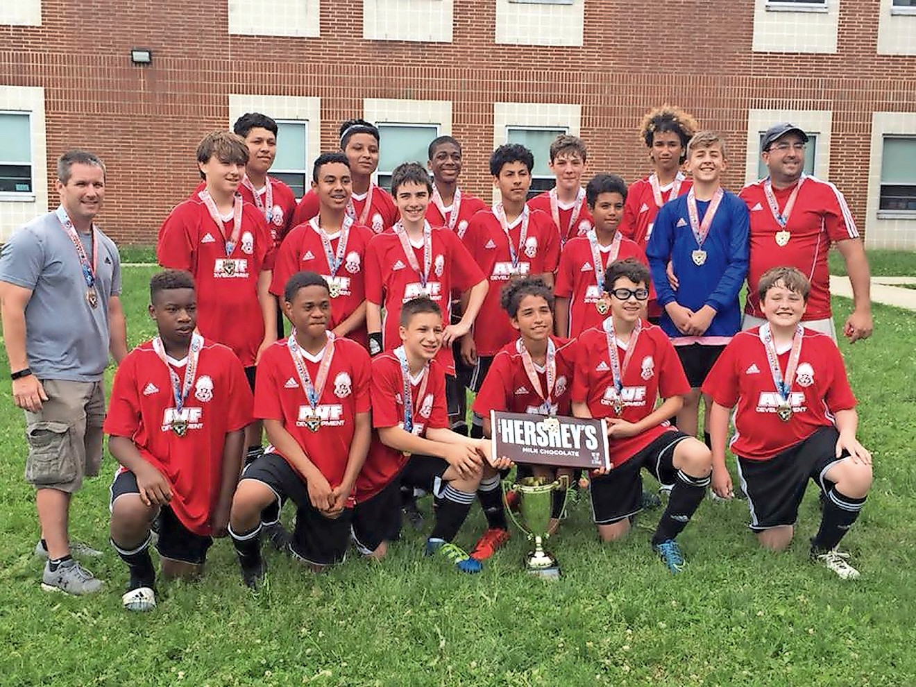The West Hempstead Titans boys’ 14-and-under team tied for first place in their division.