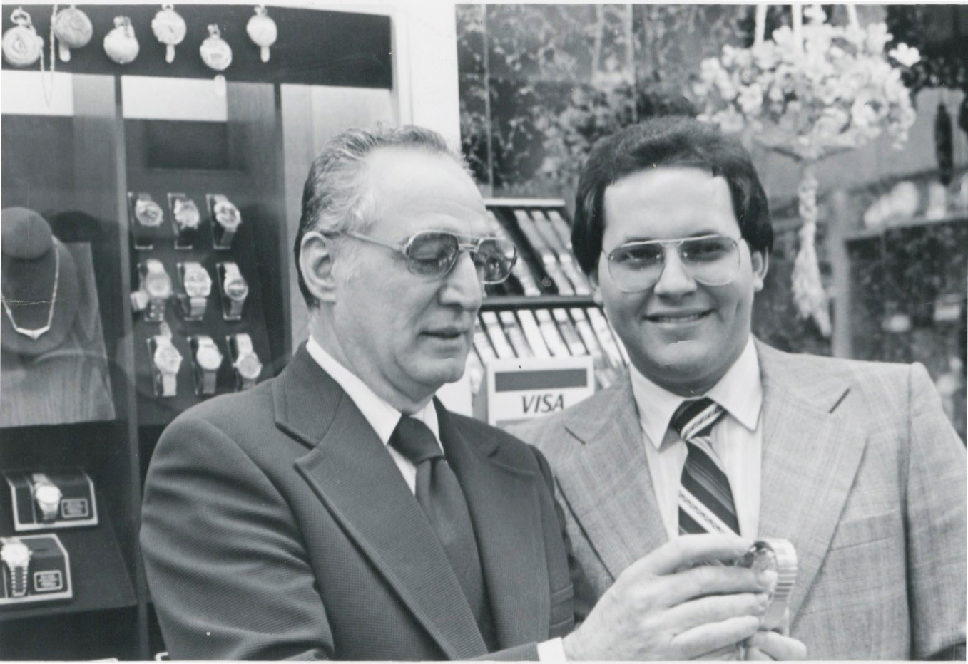 Gary Hudes, far right, joined Louis Gennaro's business in 1979.