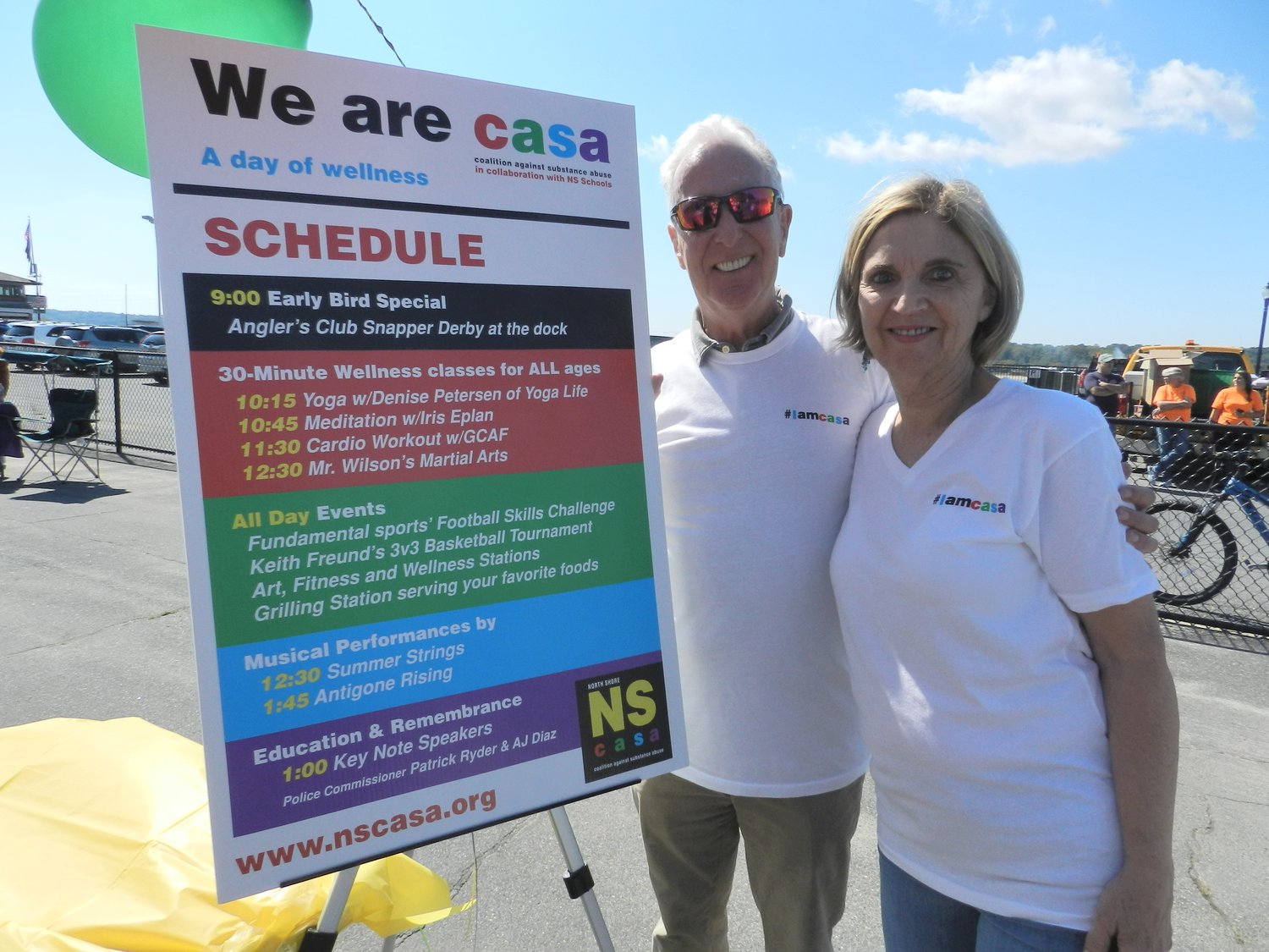 NSCASA’s executive director, Kevin McGilloway, and his wife, Jane, sported “I am CASA” T-shirts at the Day of Wellness event.