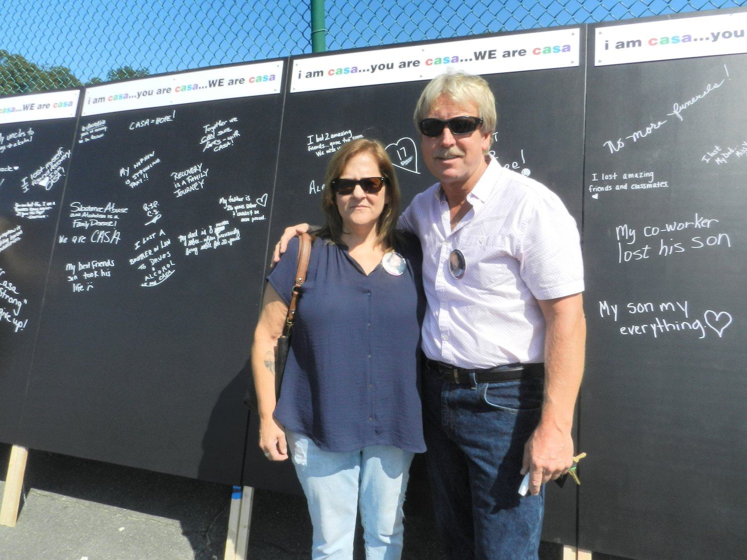 Glen Head residents Lisa and John Brala attended the Day of Wellness in honor of their son, Shaun, who died in 2012 after battling substance abuse disorder.