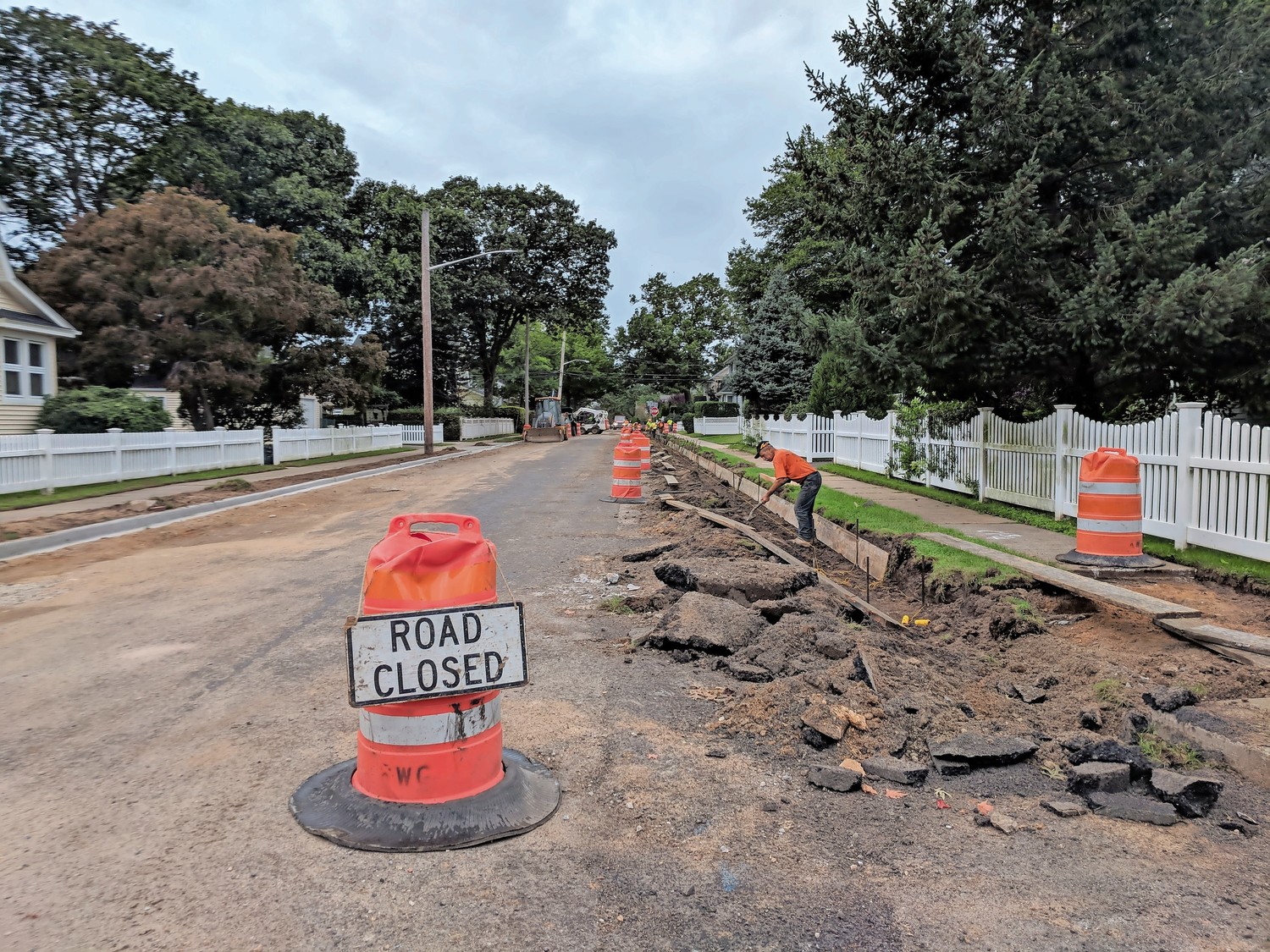 Roadwork took place last week on Locust Avenue, a street initially lined with towering trees, most of which were removed due to disease or complications with the infrastructure underneath.