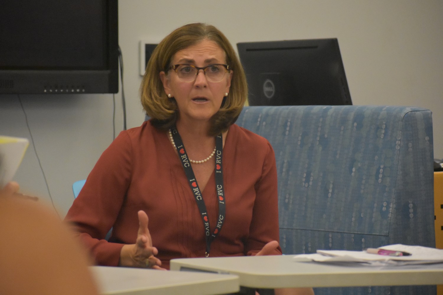 Dr. Noreen Leahy, assistant superintendent of special education and pupil personnel services, discussed what the district has done to address concerns from parents of children with learning disabilities at a meeting on Oct. 4.