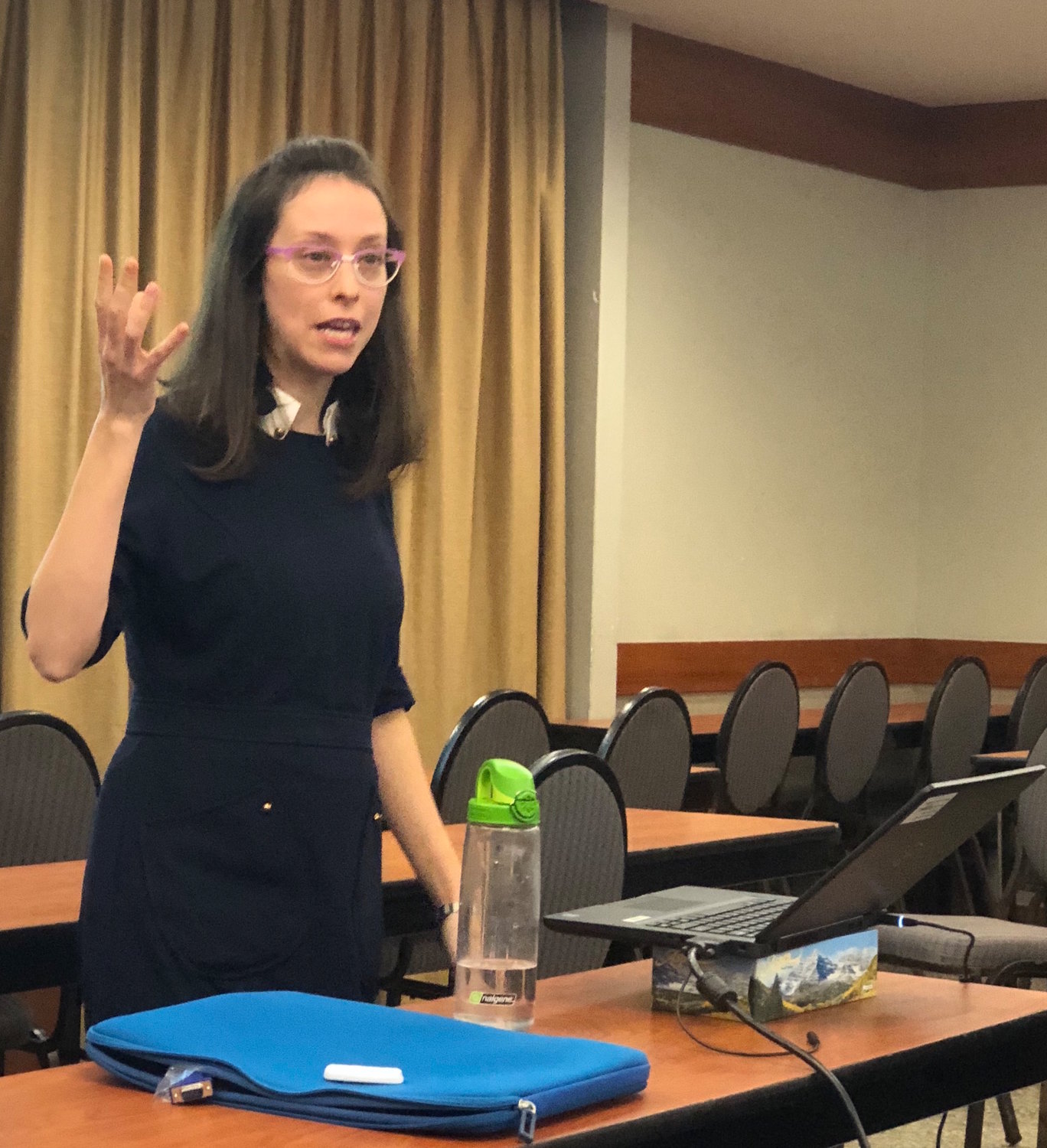 Sacred Spaces founder and CEO Shira Berkovits discussed child abuse to help kick off Aleinu: A Safeguarding Children Campaign at Young Israel of Woodmere on Oct. 30.