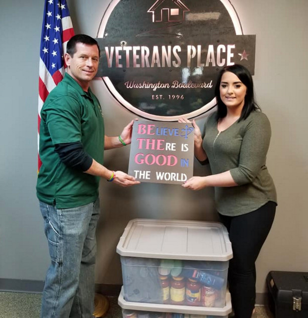 As part of his campaign to spread kindness, Tommy Maher donated food and other supplies to Veterans Place in Pittsburgh after the mass shooting at the Tree of Life synagogue.