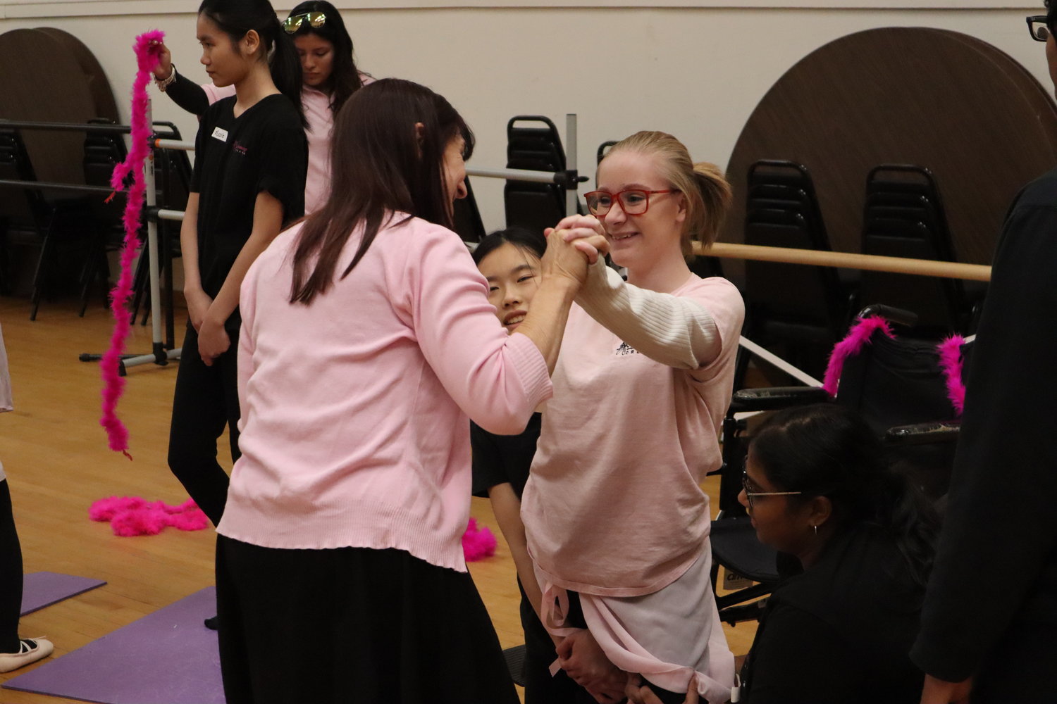 Joann Ferrara, owner of Dancing Dreams, makes sure to put a smile on all of her dancer's faces.