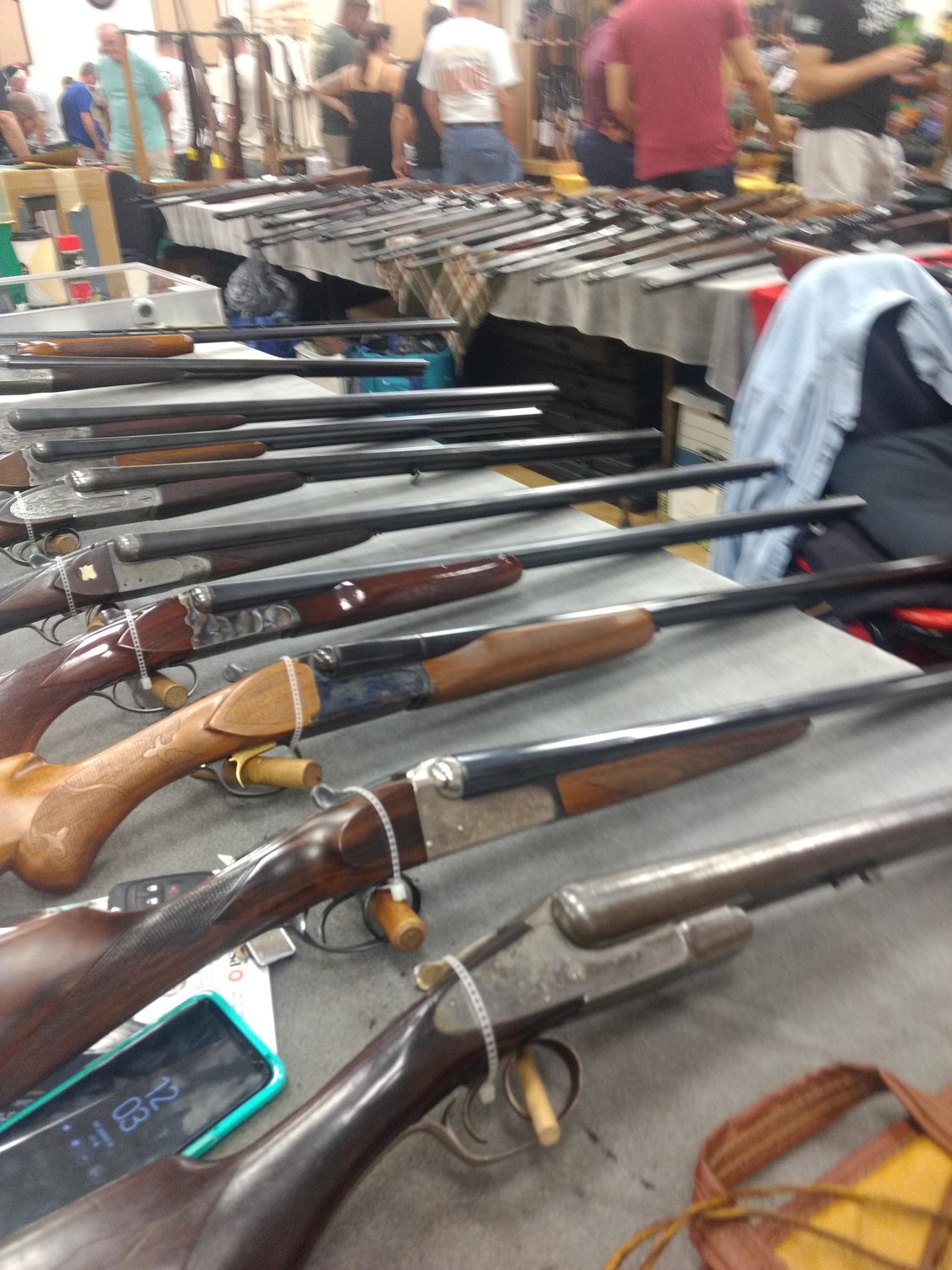 A variety of firearms were for sale and testing at a gun show at the Veterans of Foreign Wars hall in Centereach in August, organized by Martin Tretola, of Bellmore, owner of T&T Gunnery in Seaford.