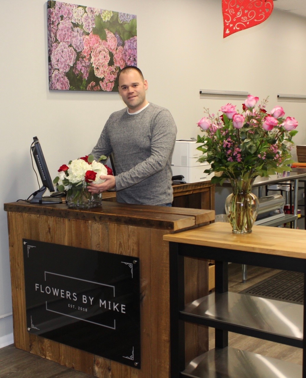 Mike Graham is readying to open his new business, Flowers by Mike, at 221 Merrick Road in his hometown of Oceanside.
