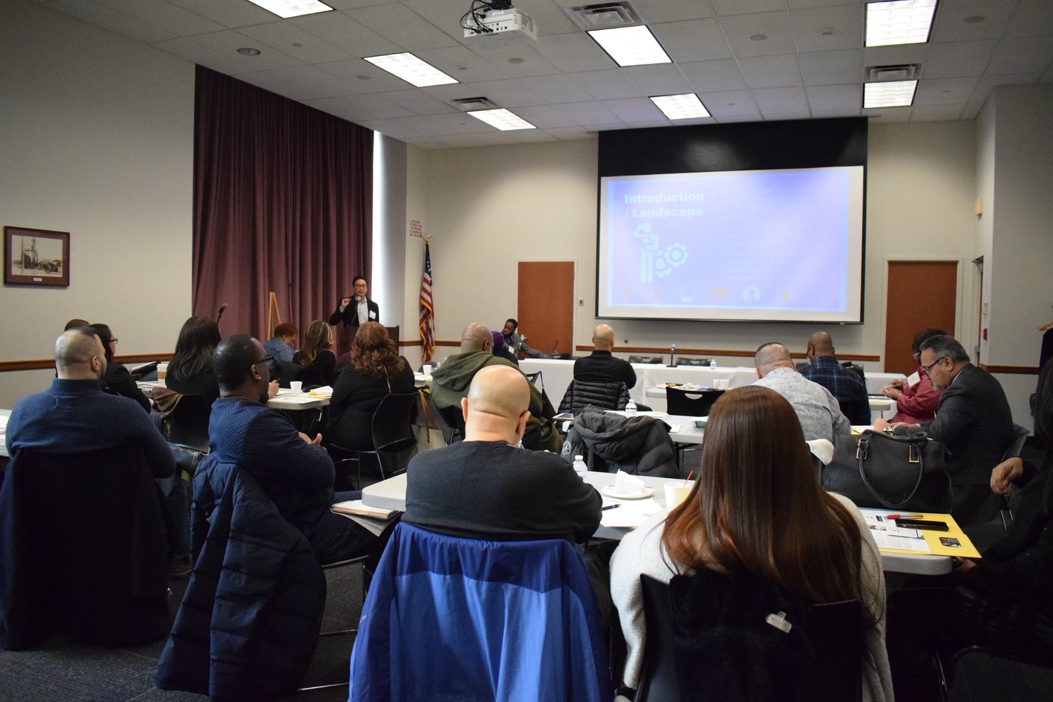 More than two dozen residents and community leaders discussed how to groom millennials to become local leaders during the “Roundtable on Reaching, Engaging and Retaining Millennials” at Elmont Memorial Library on Jan. 19.