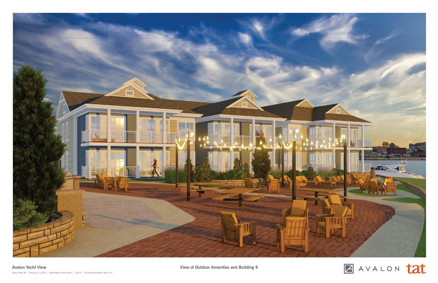 A rendering of the proposed Harbor Isle complex. Before construction, AvalonBay is funding a $9 million remediation of the site, which is contaminated.
