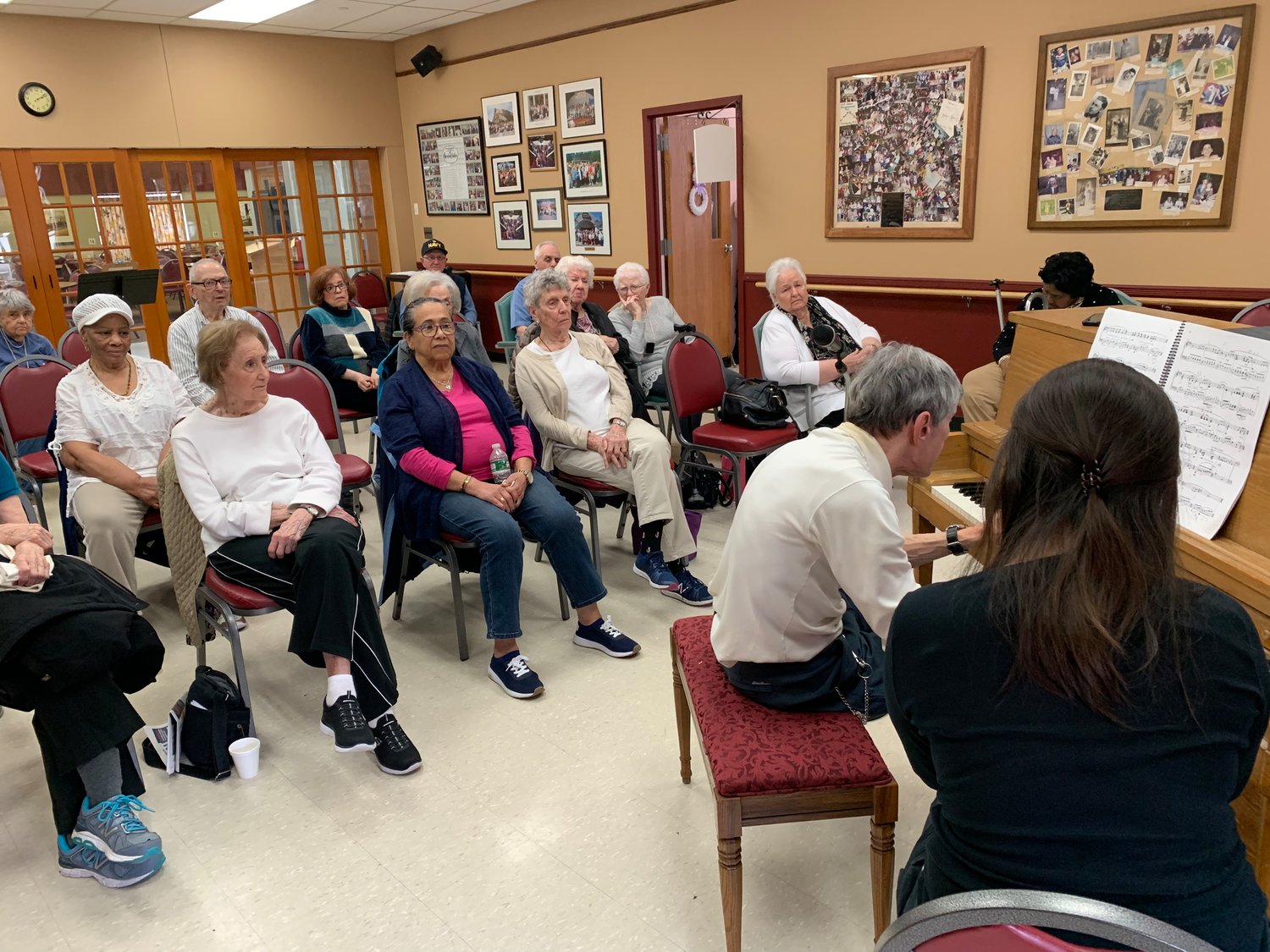 Although the audience for Holzman’s performance at the senior center wasn’t large, several people had strong emotional responses to the music.