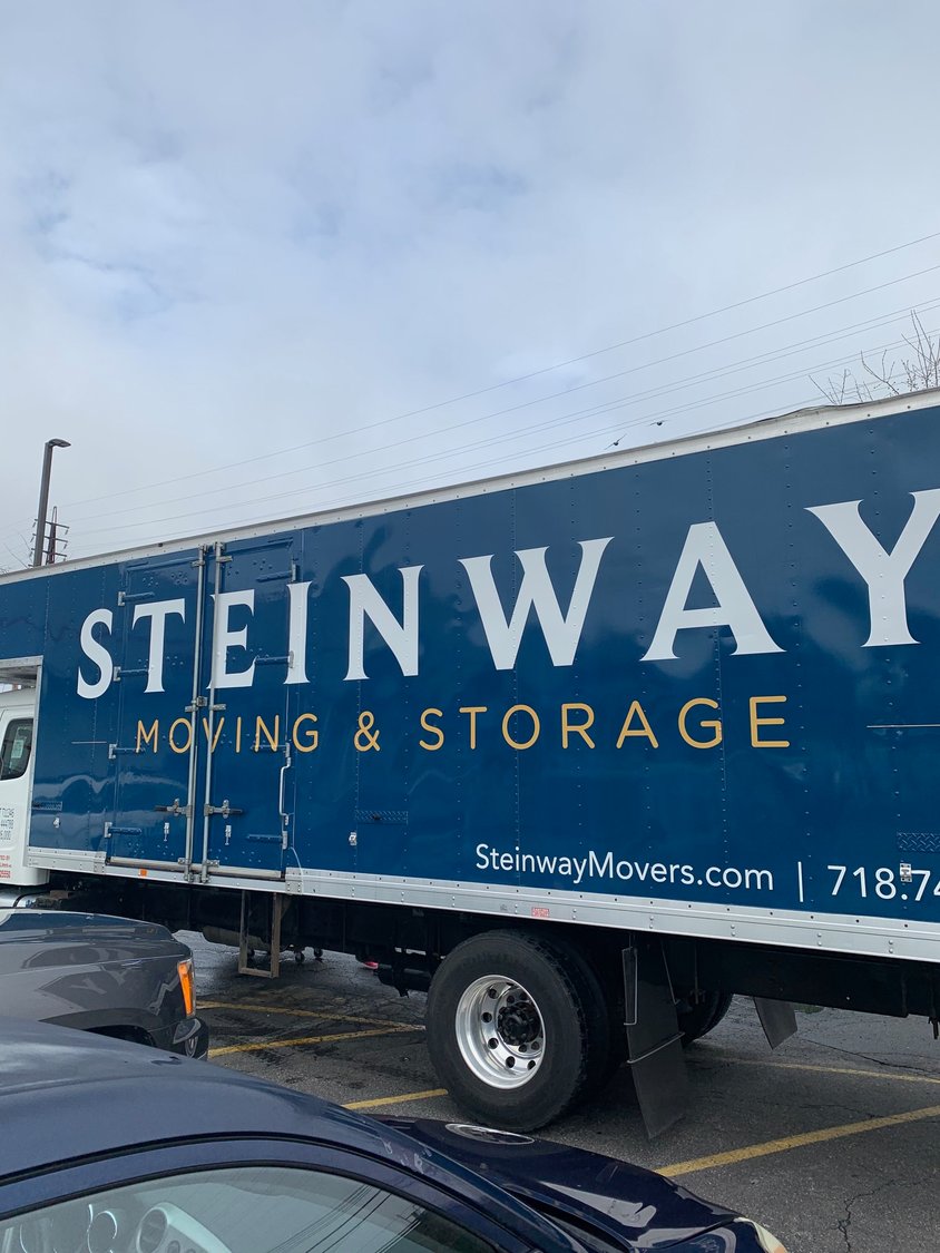 Lynbrook-based Steinway Moving and Storage collected food from the King Kullen in Rockville Centre on April 6.