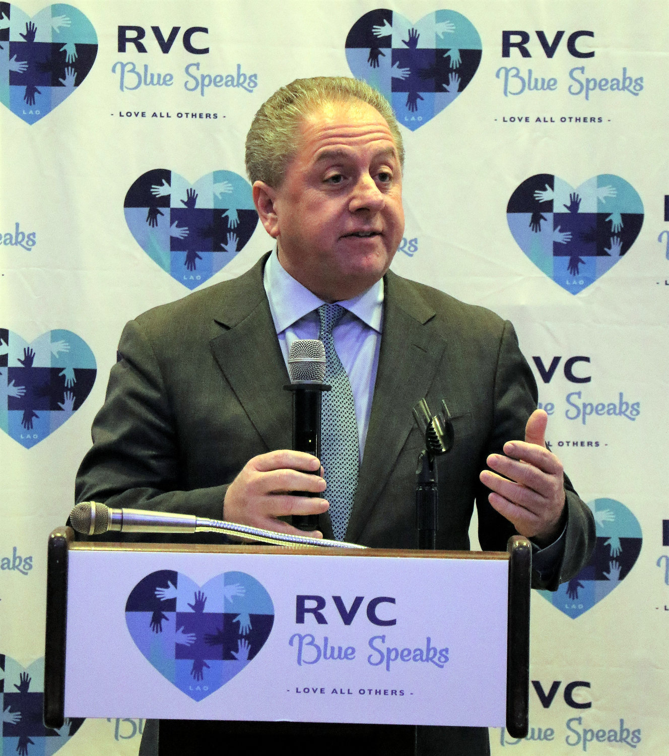 RVC Blue Speaks honored local businessman Butch Yamali for his generosity to the organization.