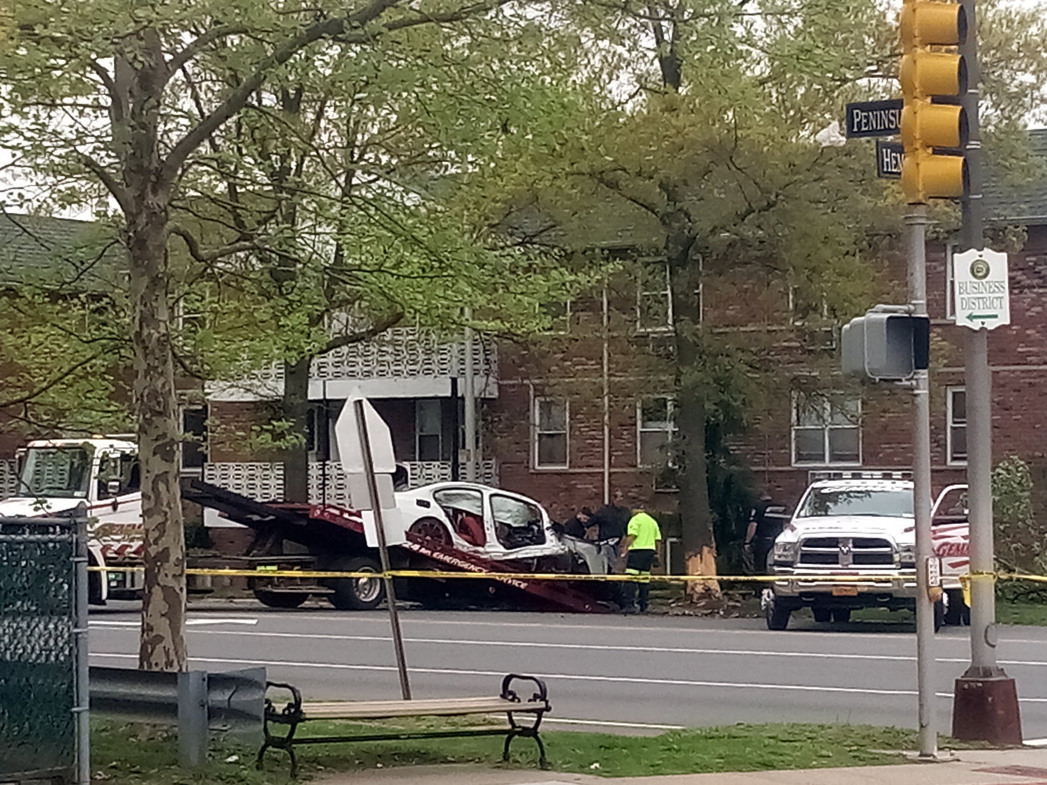 An off-duty NYPD officer was killed in an early morning car crash in Lynbrook on Wednesday.