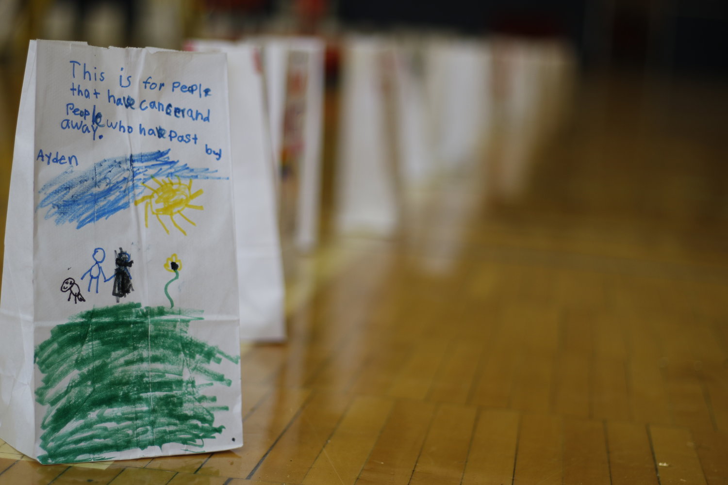 Like last year, participants will make luminaria bags and dedicate them to those who have been affected by cancer.
