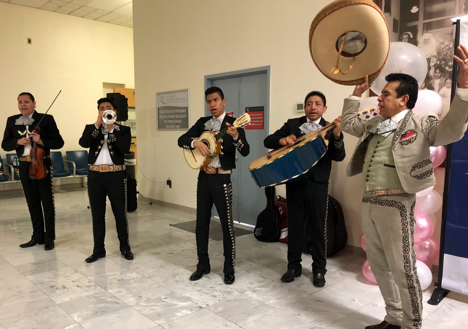 The mariachi band Mariachi Estrella Juvenile created a festive environment as St. John’s Episcopal Hospital hosted Cinco de Mammo to raise breast cancer awareness.