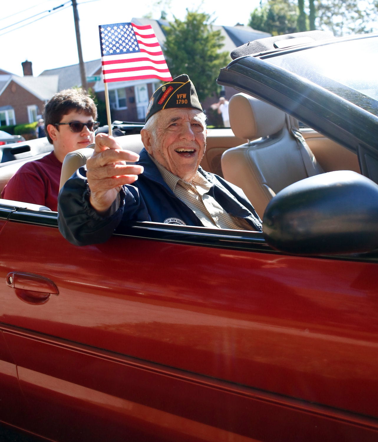 Palermo at the 2019 Memorial Day Parade. At 93, he is still active in the neighborhood.