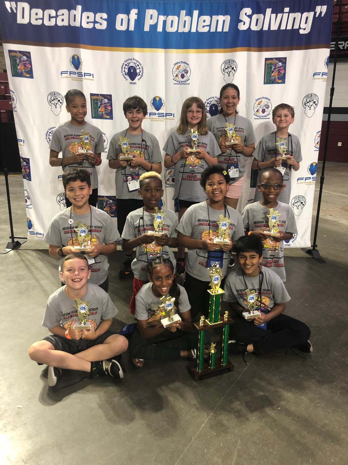 A group of Meadow Elementary School students won second place in the international competition of the Future Problem Solving Bowl this past weekend.