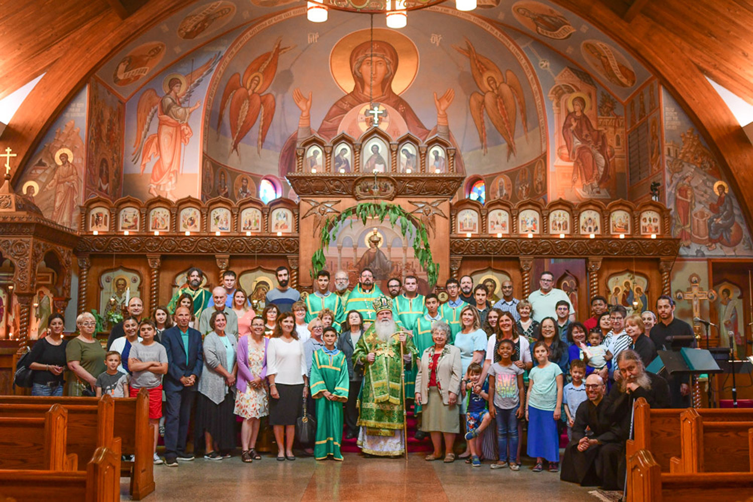 Metropolitan Tikhon with the Holy Trinity parish community.
