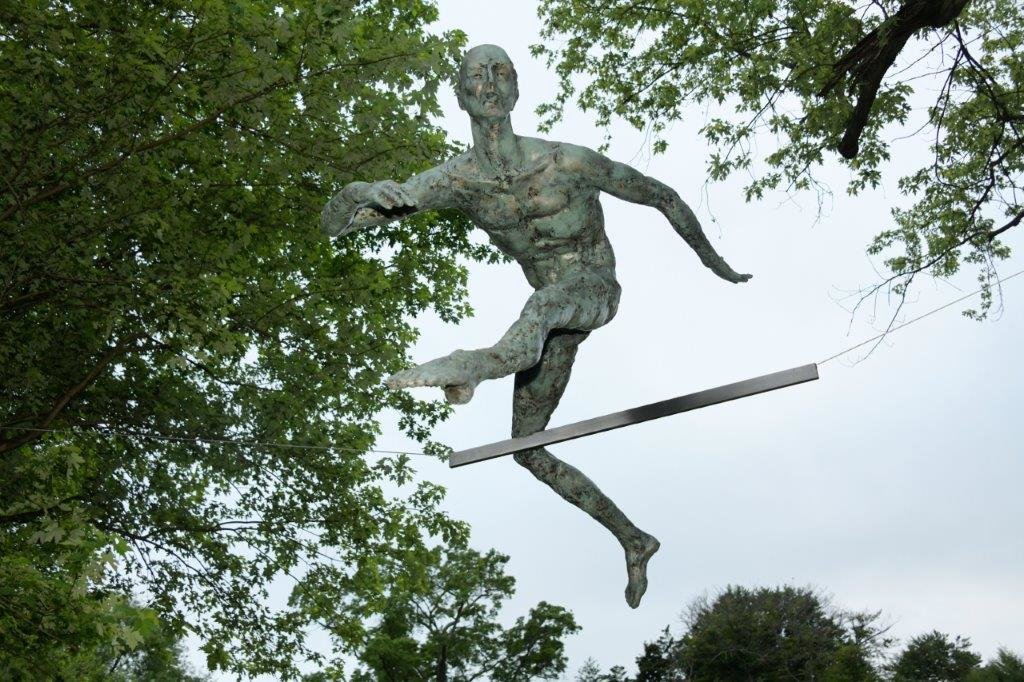 Jerzy Jotka Kedziora is able to string up his magnificent sculptures into athletic poses that defy gravity.