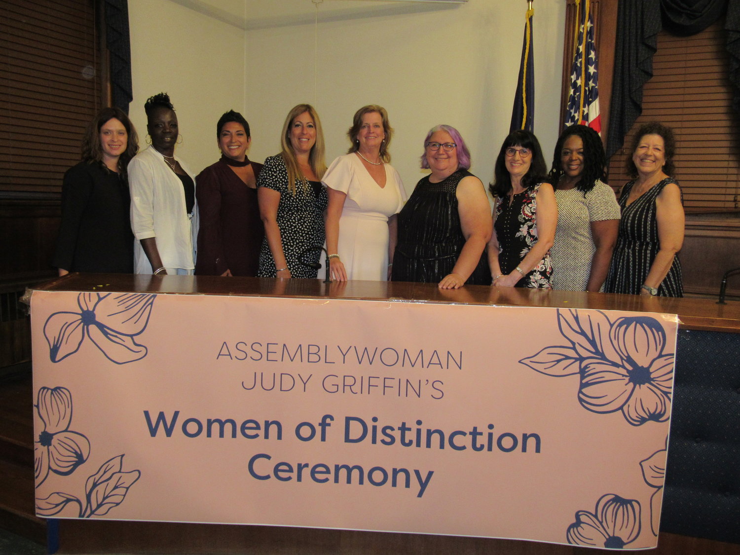 Women throughout different parts of Long Island were honored by State Assemblywoman Judy Griffin during her inaugural Women of Distinction awards ceremony on Aug. 7.