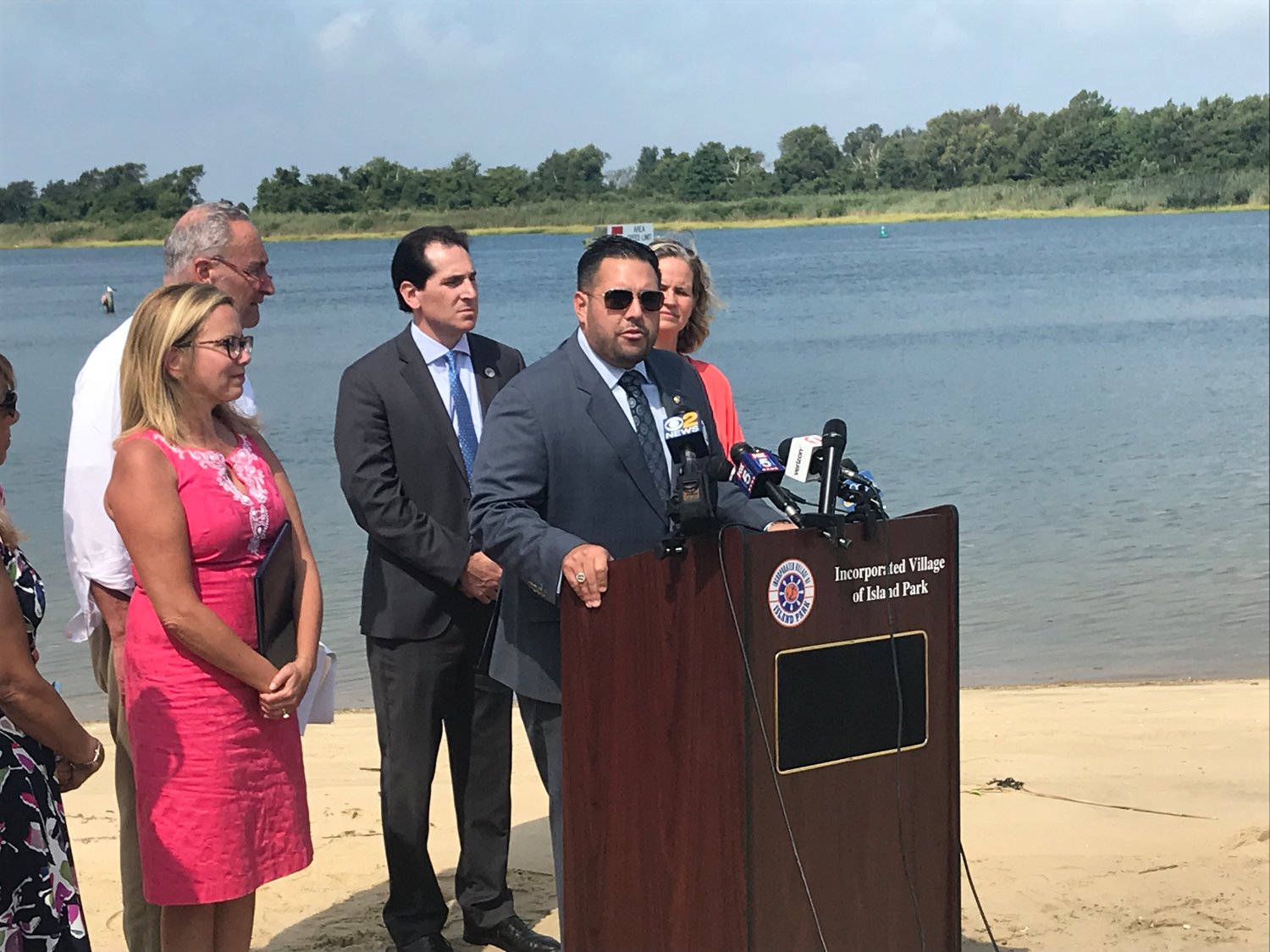 Hempstead Town Councilman Anthony D’Esposito, of Island Park, said he recalled serving as the Island Park Fire Department chief during Sandy, and said he hoped to never see such a storm devastate the area again.