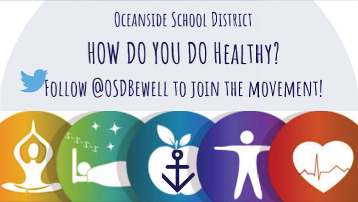 Follow @OSDBeWell on Twitter to stay updated on how Oceanside students are focusing on health and wellness this school year.