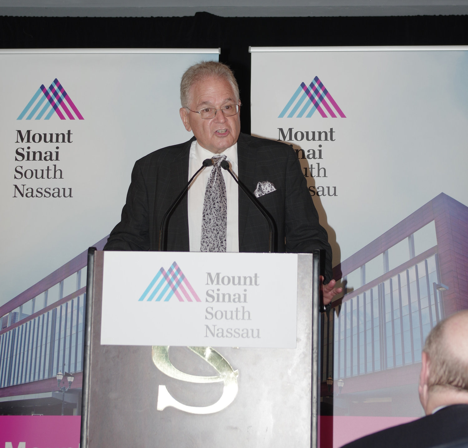 Mount Sinai Health Network President Dr. Arthur Klein addressed the audience.