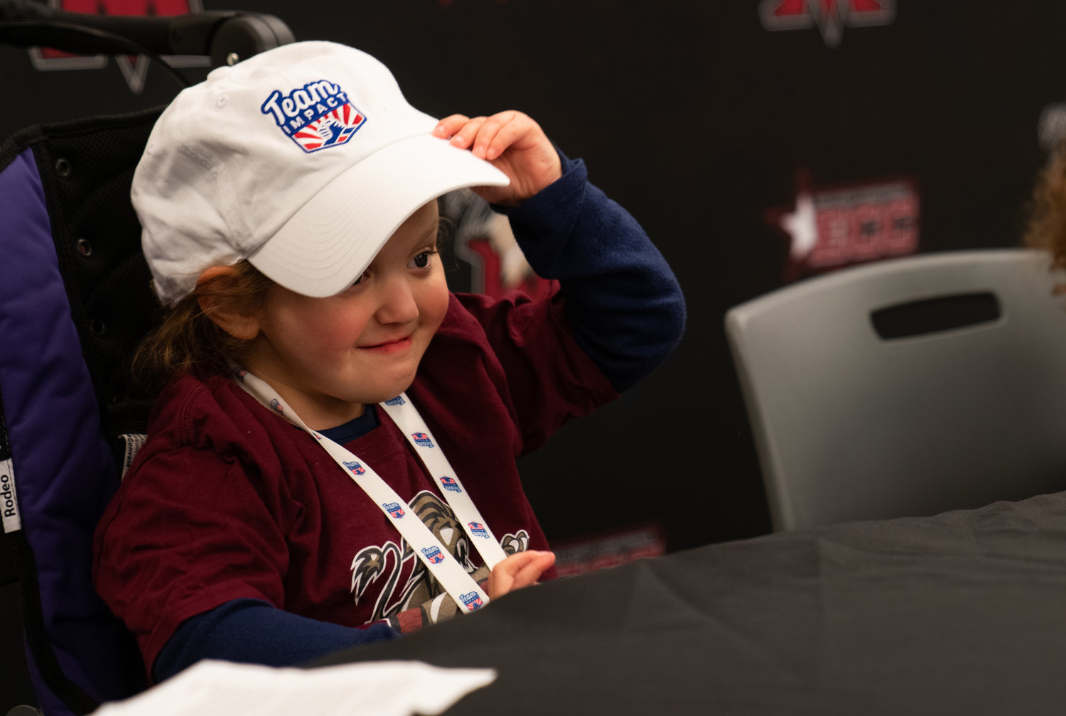 Five-year-old Penelope DiChiara signed on to Molloy’s softball team.