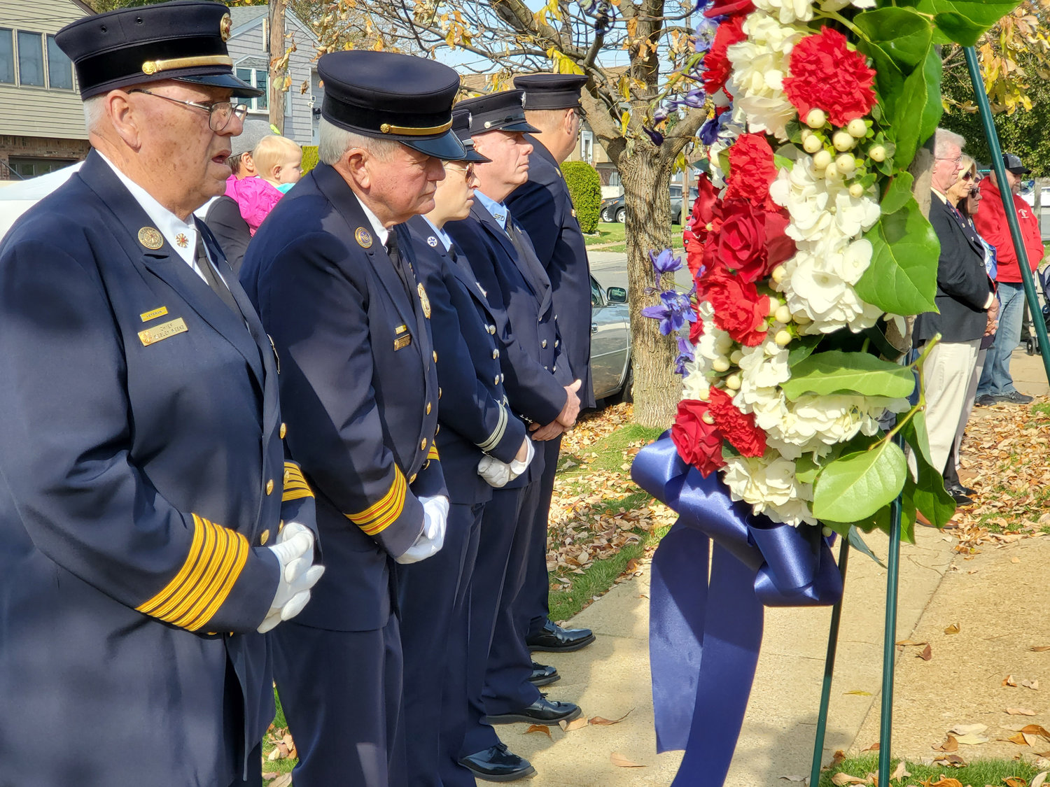 Seaford Fire Department representatives watched on as the ceremonies unfolded.