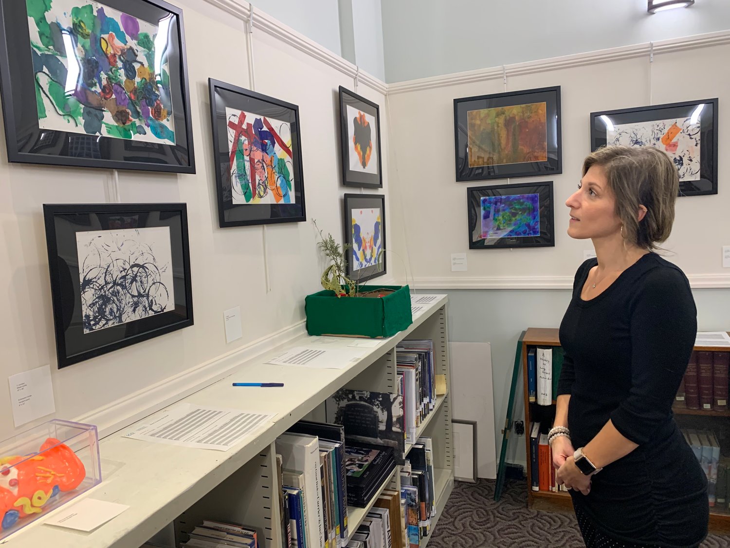 Clinical art therapist Suzanna Shayer is proud to display the artwork made by young people with intellectual disabilities at SCO.