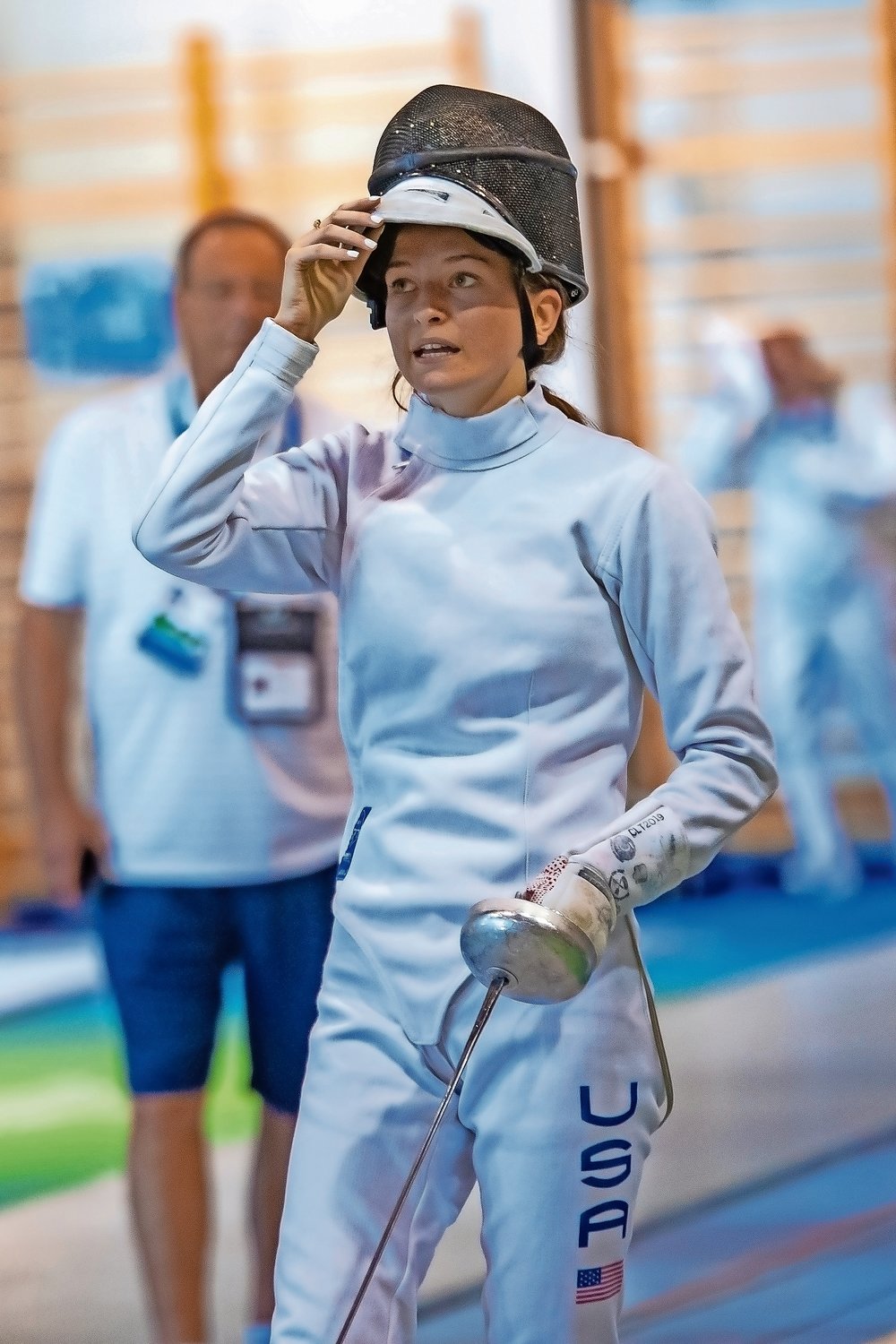 Oyster Bay High School fencer Rachel Kowalsky took home to gold medals at the 2019 European Maccabi Games.