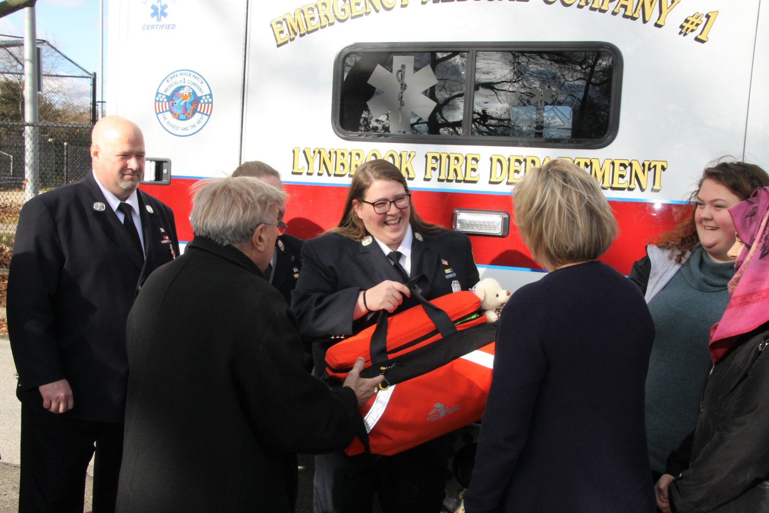 The Lynbrook Fire Department and the village’s Kiwanis Club got together on Jan. 5 in celebration of the dedication.