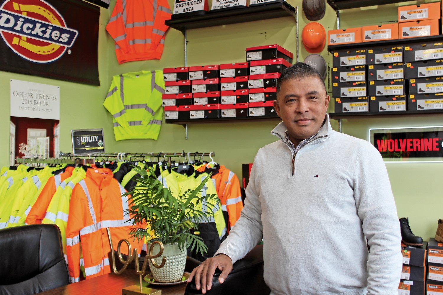 Moe Hossain, owner of RLB Safety and Hardware, has a flagship store and office in Lynbrook. He recently opened another location in Oceanside.