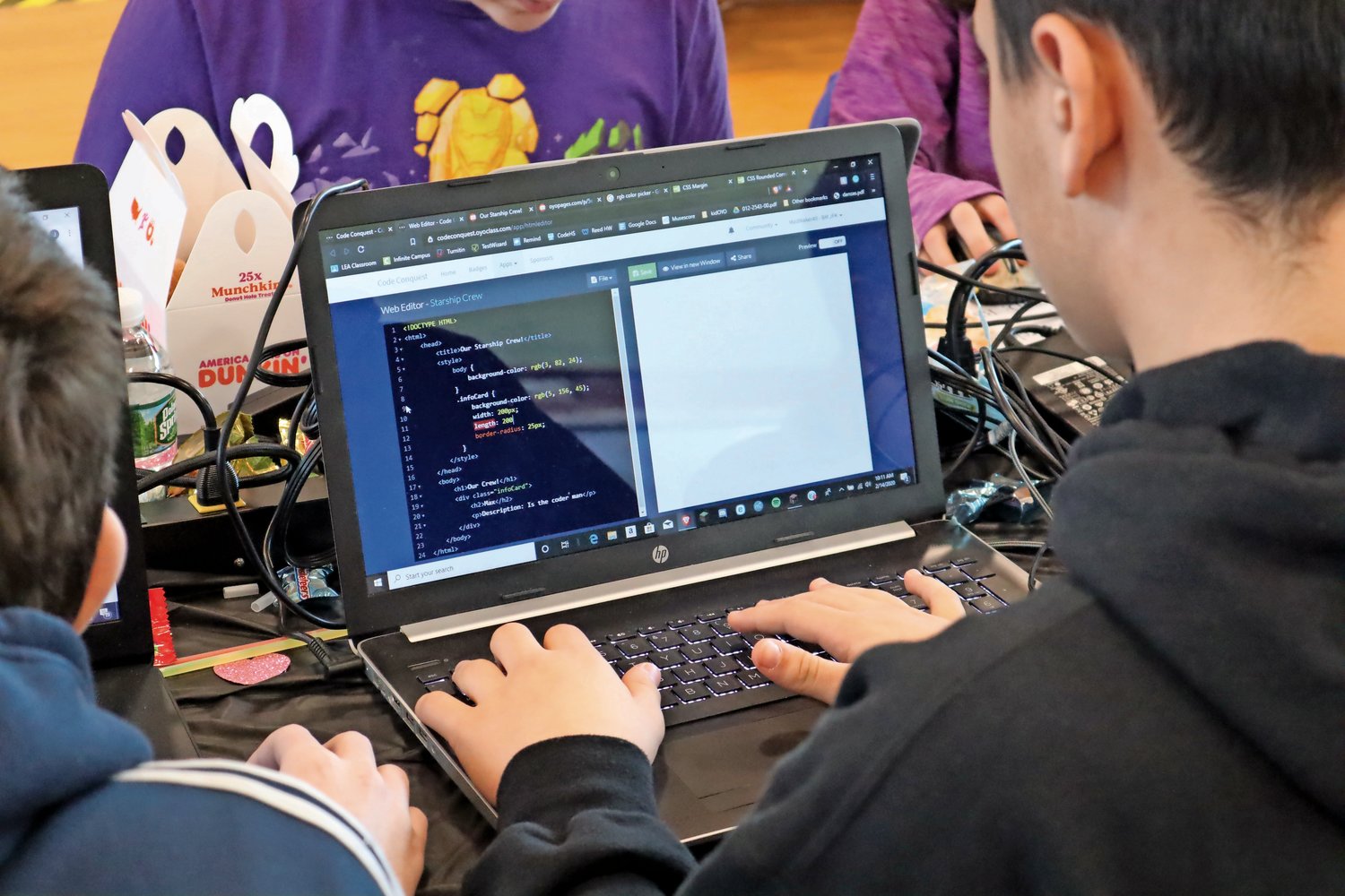 At the Hackathon, coding was the name of the game. Students had to complete challenges in coding languages like Python and Hatch to take over a virtual Mars.