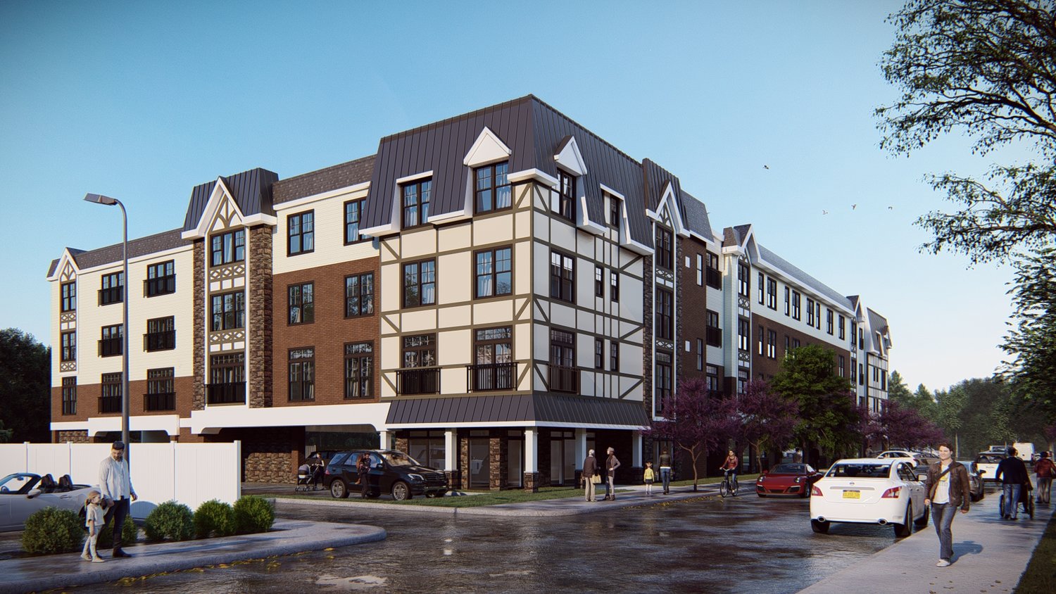 The Nassau County Industrial Development Agency approved a 20-year payment in lieu of taxes agreement, or PILOT, to build this $24 million, 80-unit Tudor-style apartment complex at the site of the Capri Lynbrook Motor Inn.