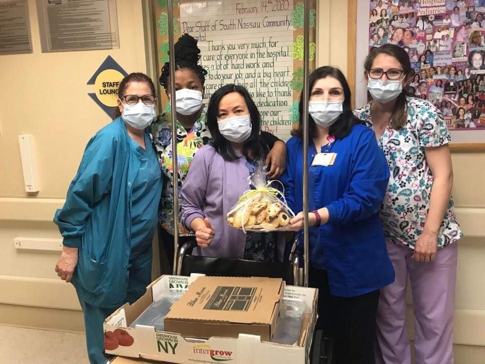 Hospital staff enjoyed donated cookie platters.