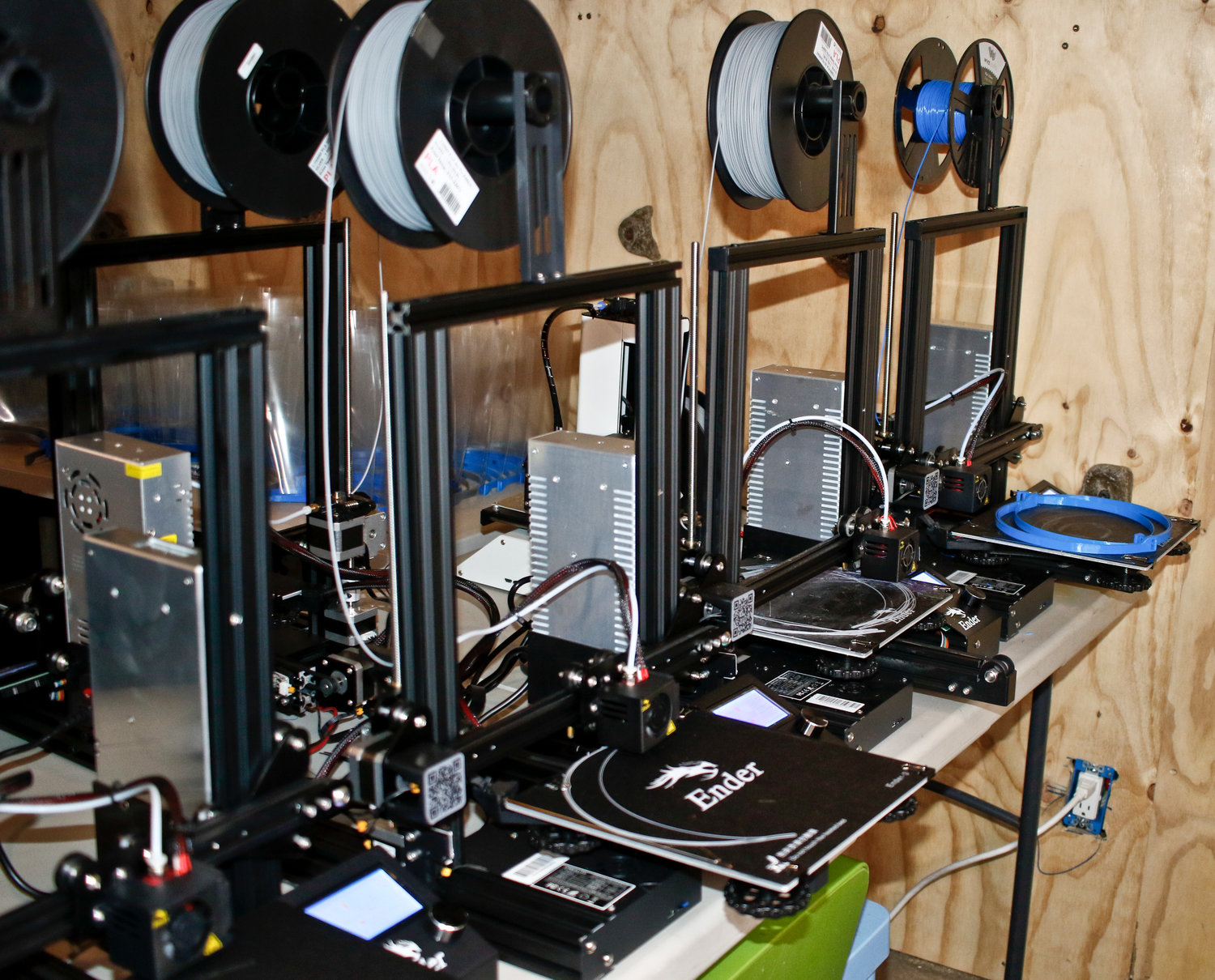 The Rengels now have 10 3D printing machines in their garage.