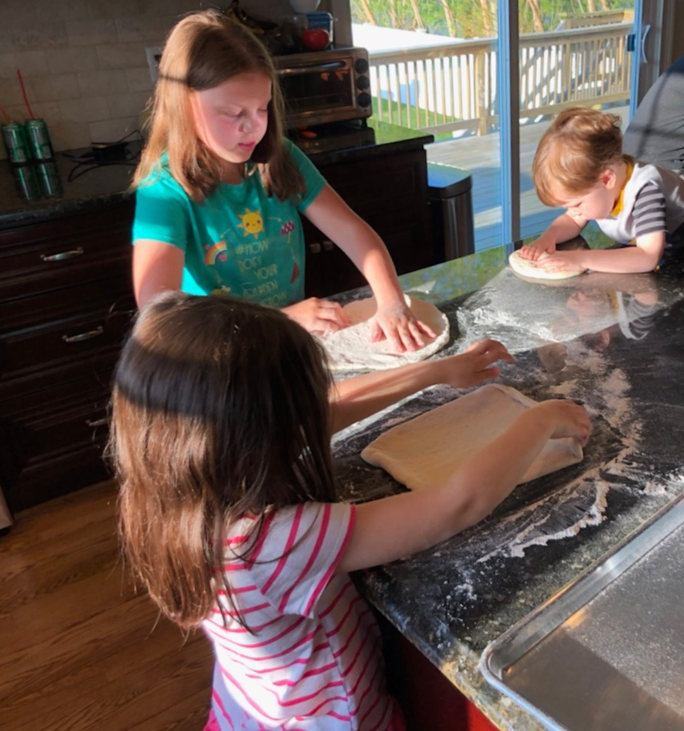 Autumn, Violet and Oliver Roth have found success with their virtual pizza parties.