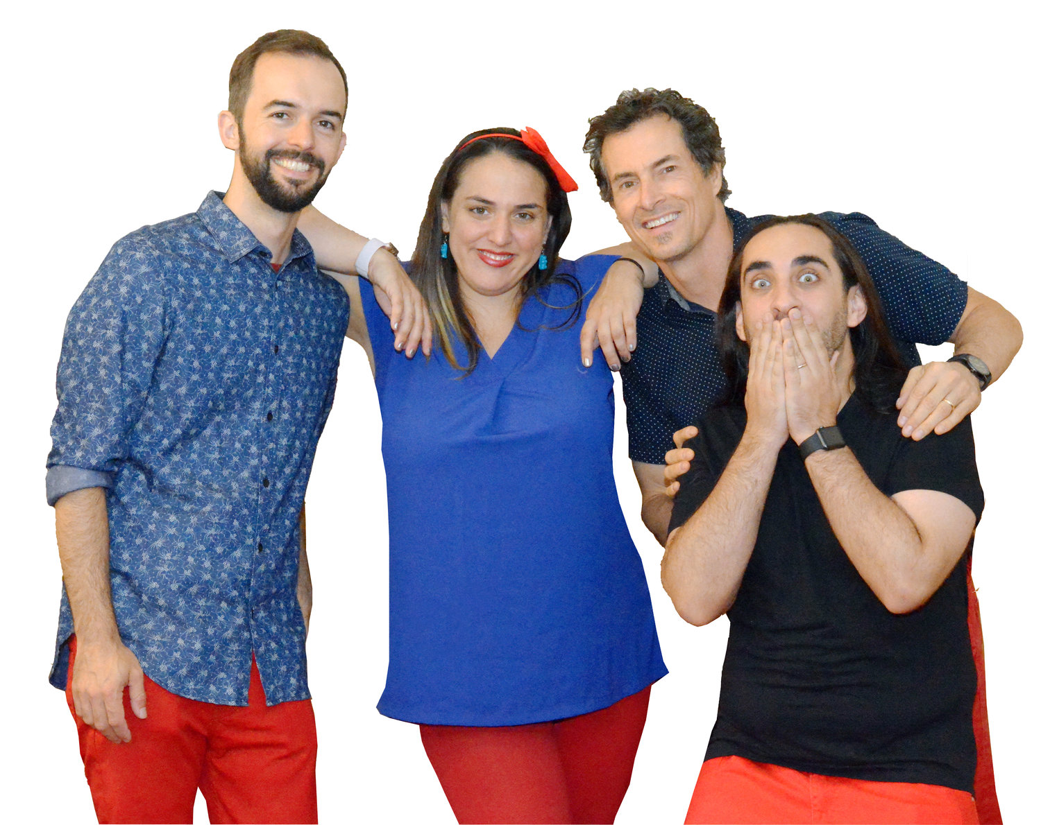 Daniel Weinkauf and the Red Pants Band dropped their new album, “Dinosaurs and Metaphors,” on April 10. Above, Weinkauf, second from right, with Red Pants Band members, from left, Steve Plesnarski, Tina Kenny Jones and Russ Jones.