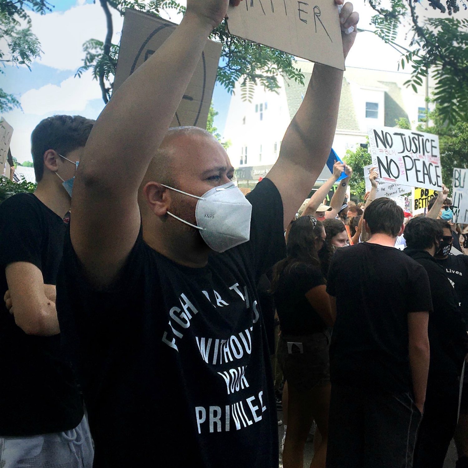 Mahir Nisar, a civil rights attorney from Glen Head, attended a Black Lives Matter march through the neighborhoods of Glen Cove and Sea Cliff on June 7.