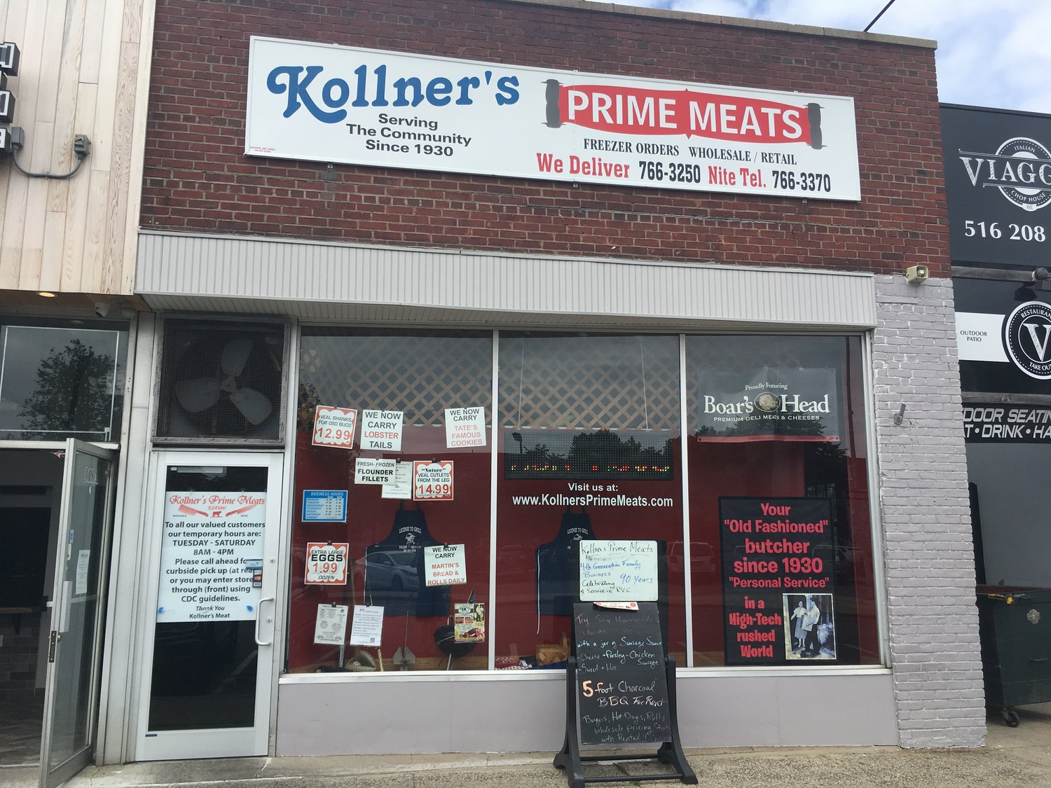 Kollner’s Prime Meats at 320 Sunrise Highway is celebrating its 90th year in business. The butcher shop, established in 1930, is a fourth-generation family business that prides itself on offering quality products.